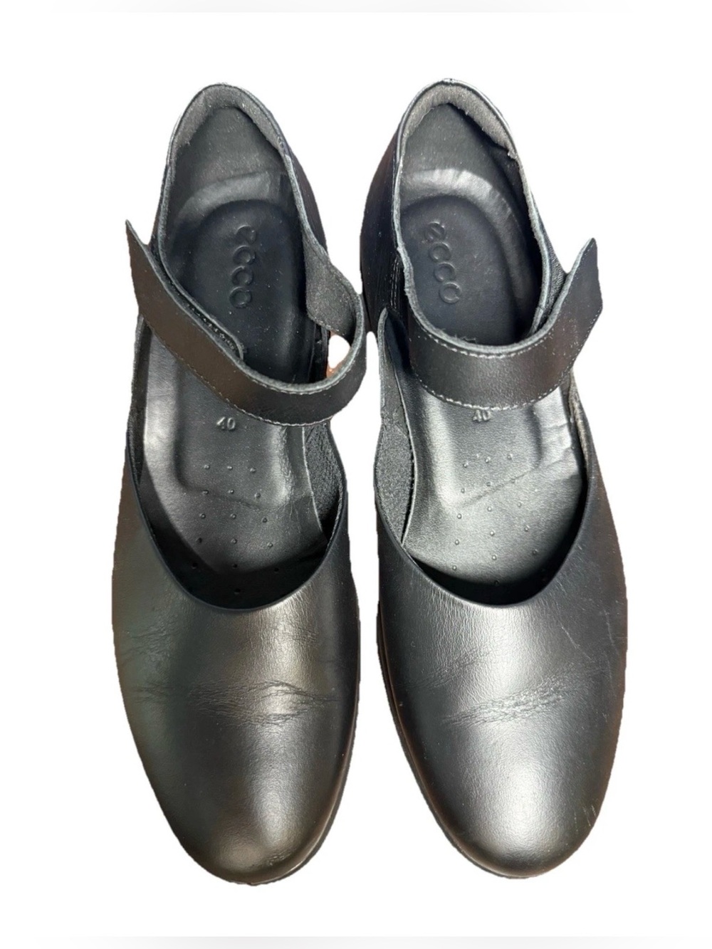 Ecco Black Mary Jane Slingback Comfort Flats SZ 40 US 9-9.5
